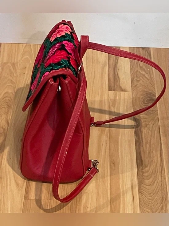 Floral embroidered Backpack and ankle boot bundle. - Picture 3 of 8